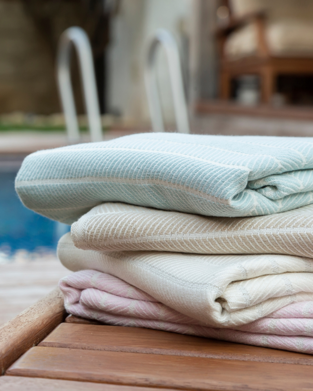 ILVA Turkish Hammam Towel, Spa & Sauna Towel / Made of Bamboo and Cotton - Beige