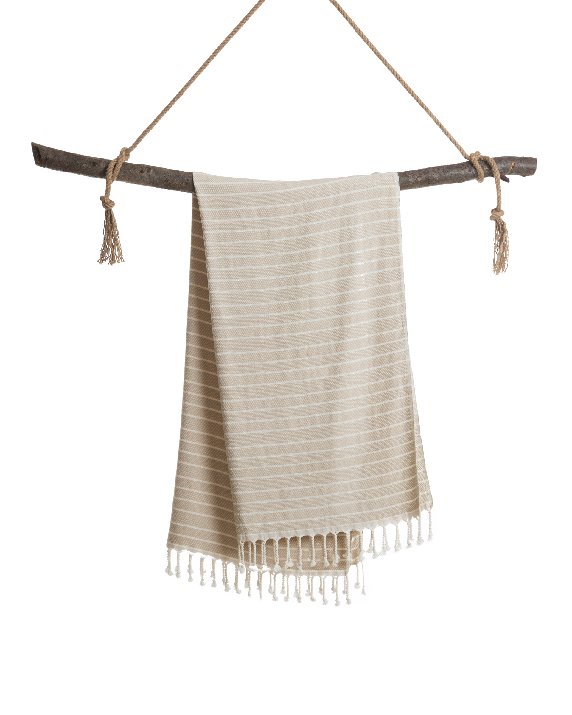 ILVA Turkish Hammam Towel, Spa & Sauna Towel / Made of Bamboo and Cotton - Beige