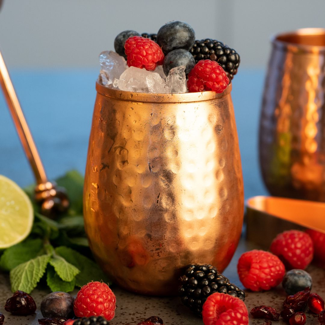 Kupferbecher Lima – Cocktailbecher (gehämmert, 470 ml)